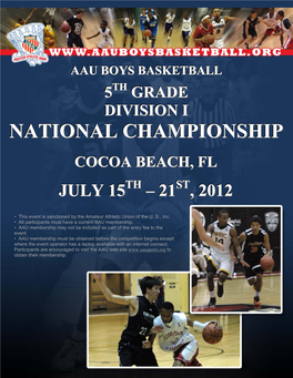 National Championship Hosted By: Space Coast Sports Promotions Cocoa Beach, Fl