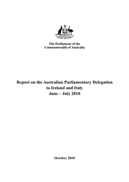 Delegation Report on Ireland and Italy
