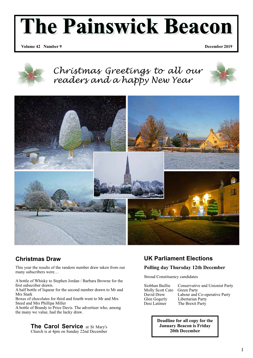 Christmas Greetings to All Our Readers and a Happy New Year