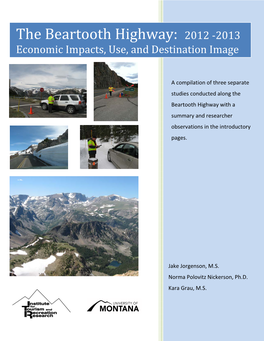 2012 -2013 Economic Impacts, Use, and Destination Image