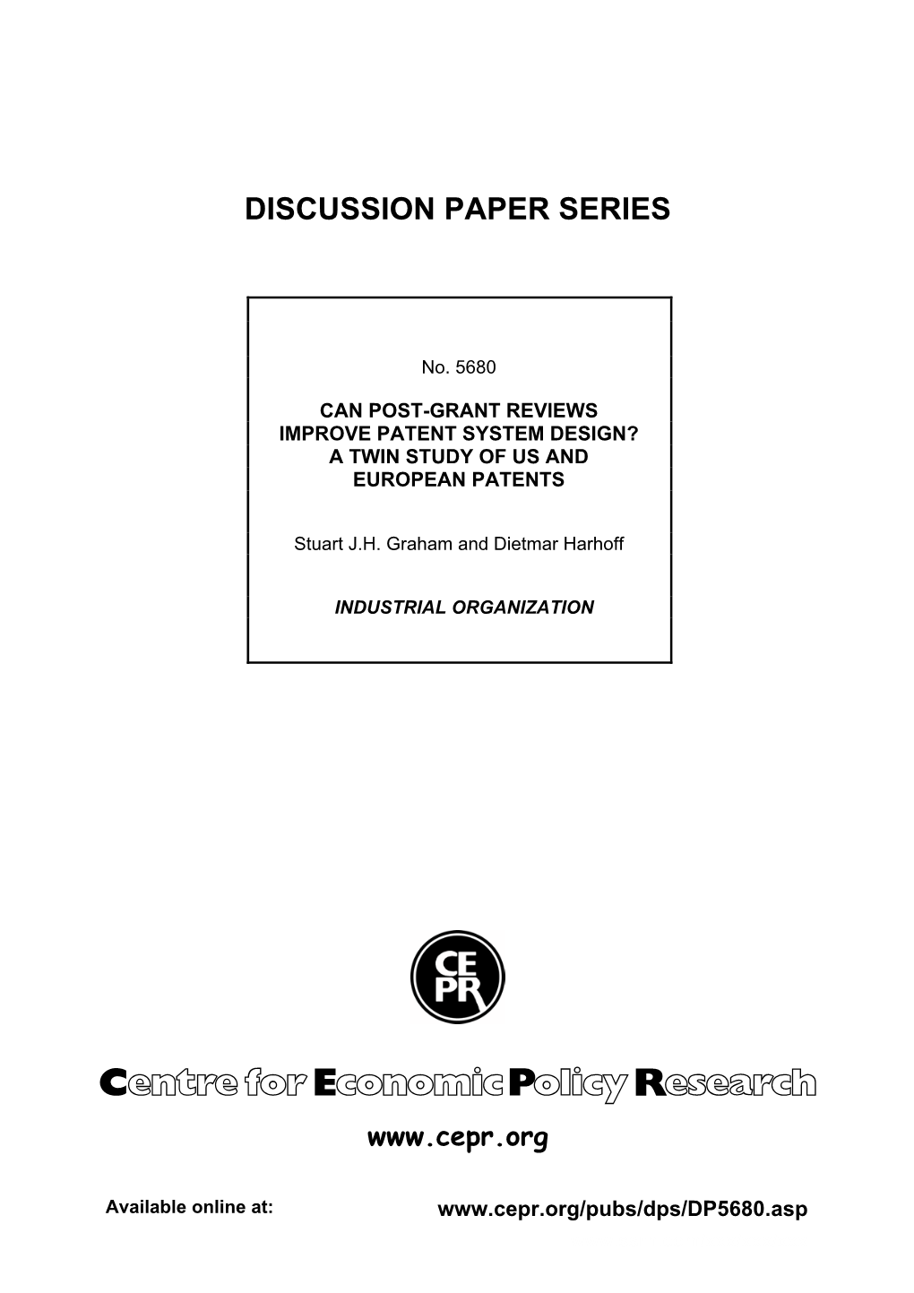 Discussion Paper Series