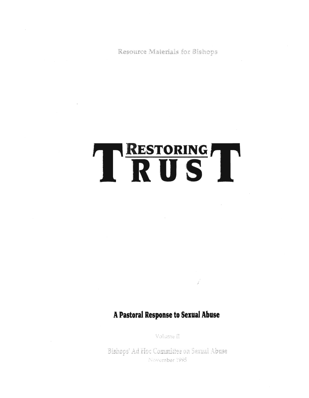 Restoring Trust