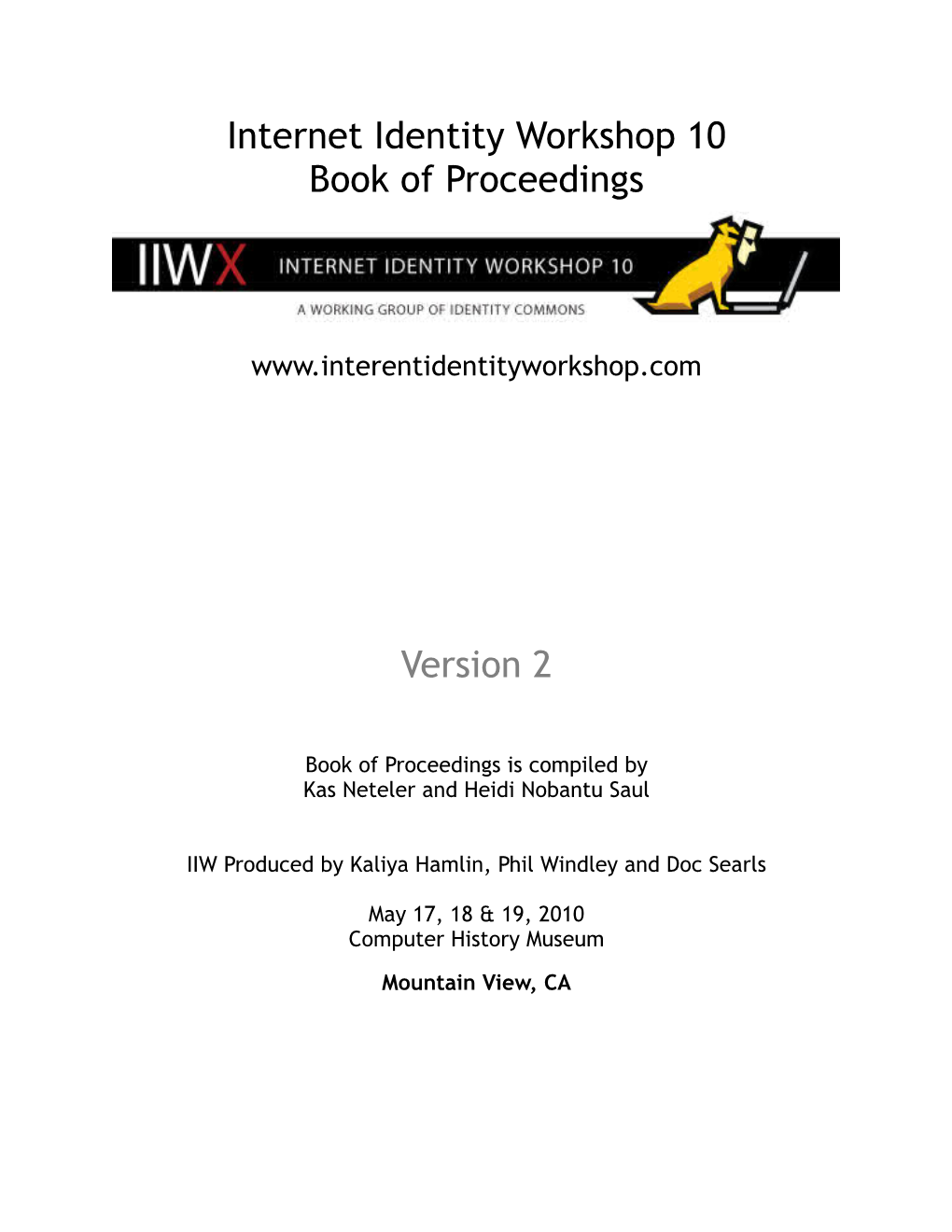 IIWX Book of Proceedings