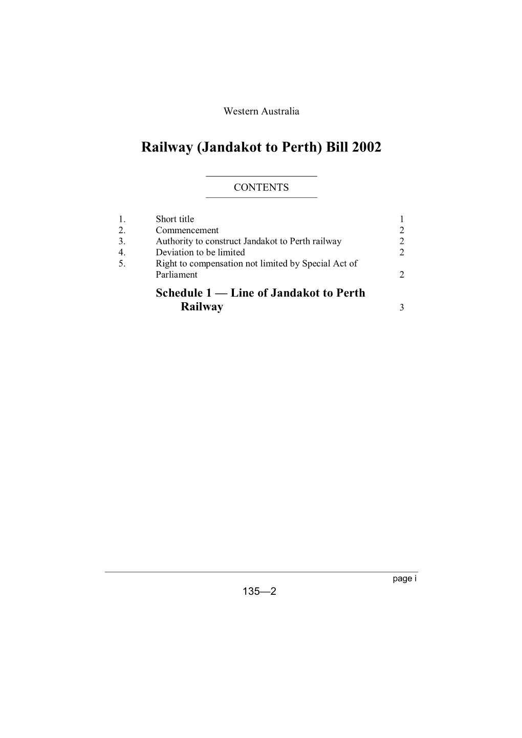 Railway (Jandakot to Perth) Bill 2002