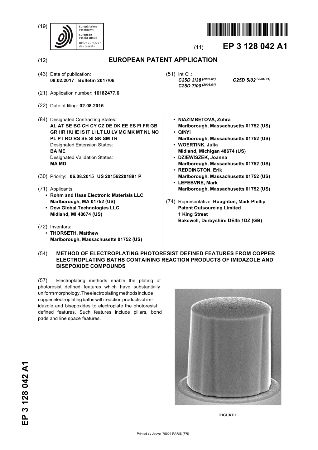 Method of Electroplating Photoresist Defined Features from Copper Electroplating Baths Containing Reaction Products of Imidazole and Bisepoxide Compounds