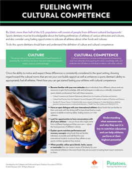 Fueling with Cultural Competence