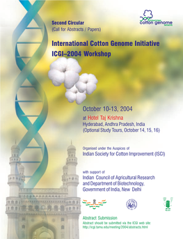 International Cotton Genome Initiative ICGI–2004 Workshop
