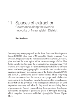 Spaces of Extraction Governance Along the Riverine Networks of Nyaunglebin District