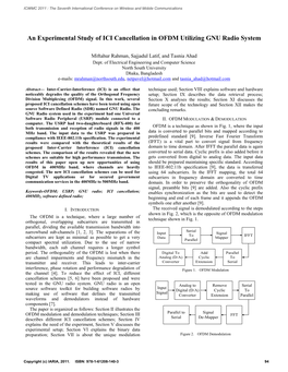 An Experimental Study of ICI Cancellation in OFDM Utilizing GNU Radio System