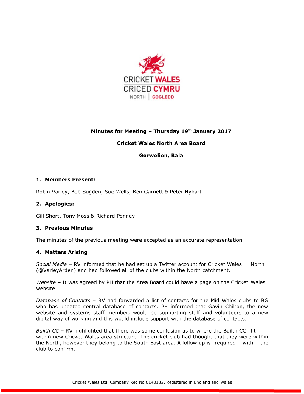 Cricket Wales North Area Board