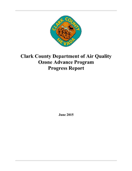 Clark County Department of Air Quality Ozone Advance Program Progress Report