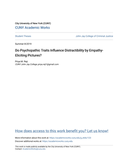 Do Psychopathic Traits Influence Distractibility by Empathy-Eliciting Pictures?