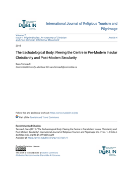 The Eschatological Body: Fleeing the Centre in Pre-Modern Insular Christianity and Post-Modern Secularity