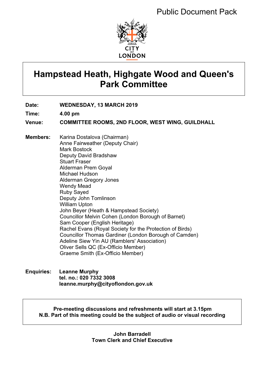 Hampstead Heath, Highgate Wood and Queen's Park Committee