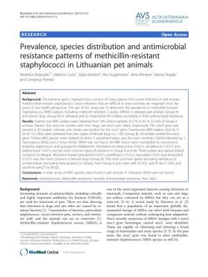 Prevalence, Species Distribution and Antimicrobial Resistance Patterns Of
