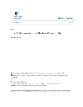 The Balby Seekers and Richard Farnworth