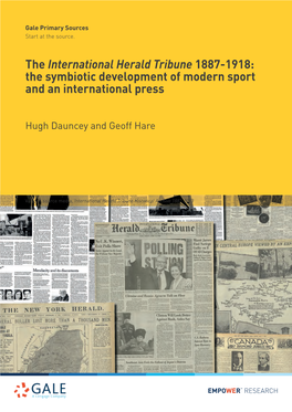 The International Herald Tribune 1887-1918: the Symbiotic Development of Modern Sport and an International Press