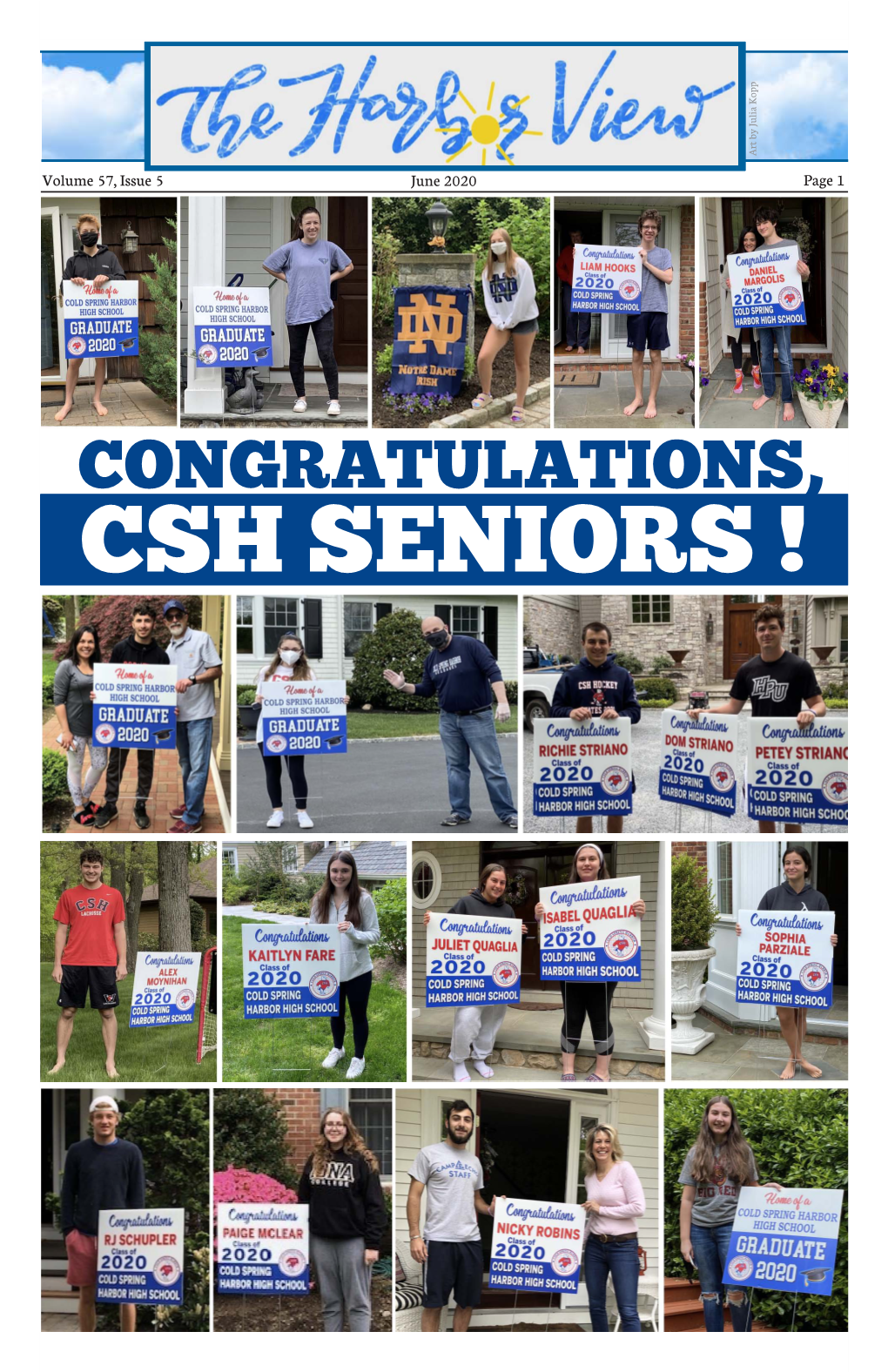 CONGRATULATIONS, CSH SENIORS ! June 2020 the Harbor View Page 2