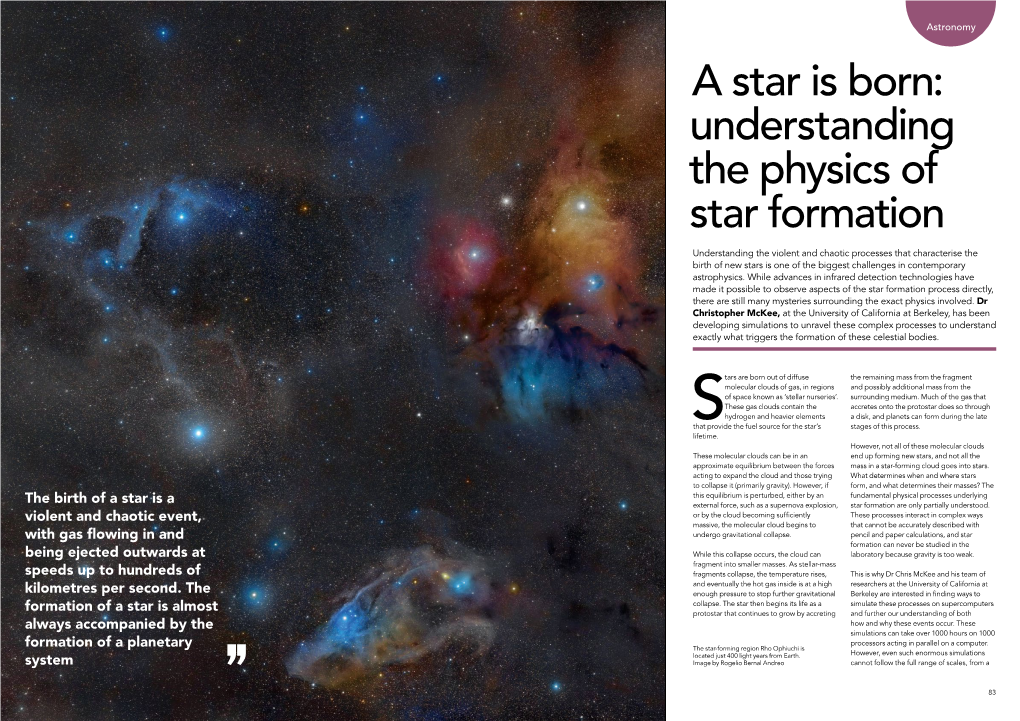A Star Is Born: Understanding the Physics of Star Formation