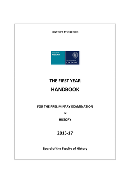 The First Year Handbook