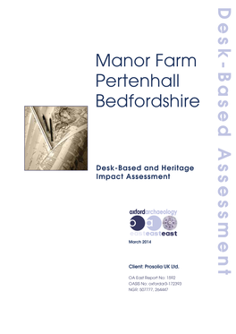 Manor Farm Pertenhall Bedfordshire Desk-Based Assessment