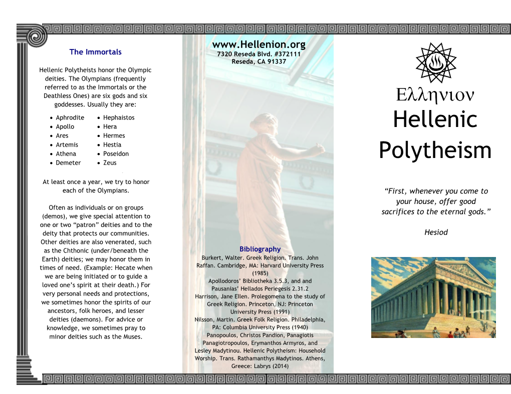 Hellenic Polytheism: Household Worship