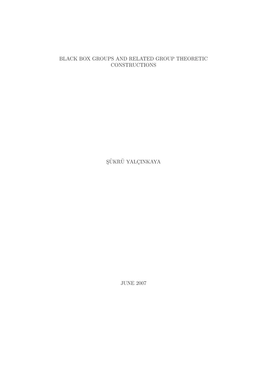 Black Box Groups and Related Group Theoretic Constructions