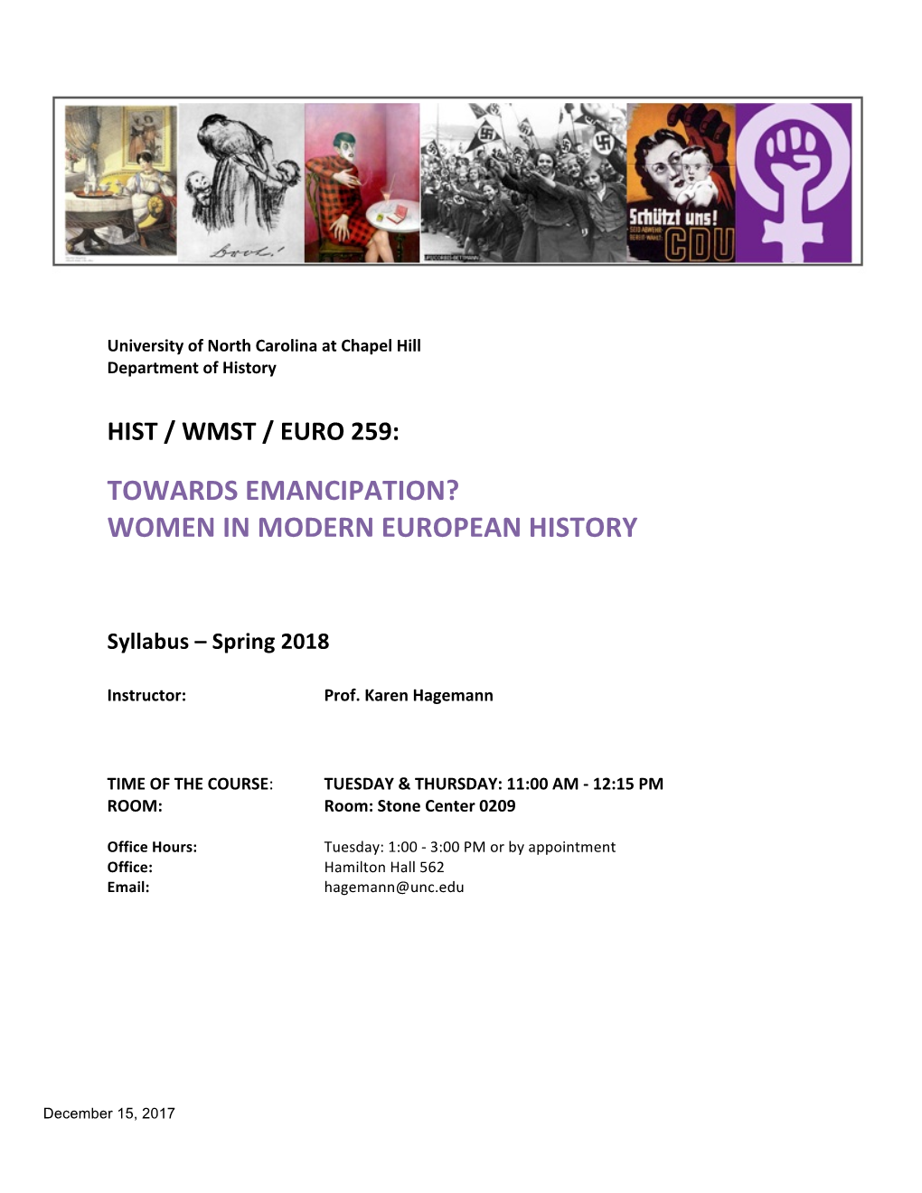 Towards Emancipation? Women in Modern European History