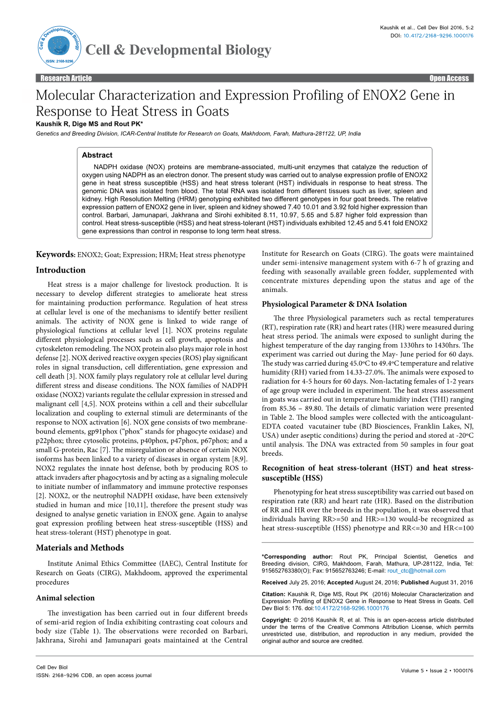 Molecular Characterization and Expression Profiling of ENOX2