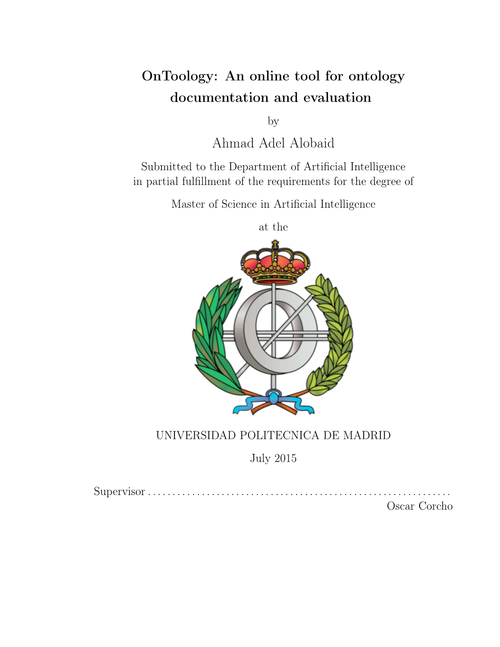 Ontoology: an Online Tool for Ontology Documentation and Evaluation Ahmad Adel Alobaid