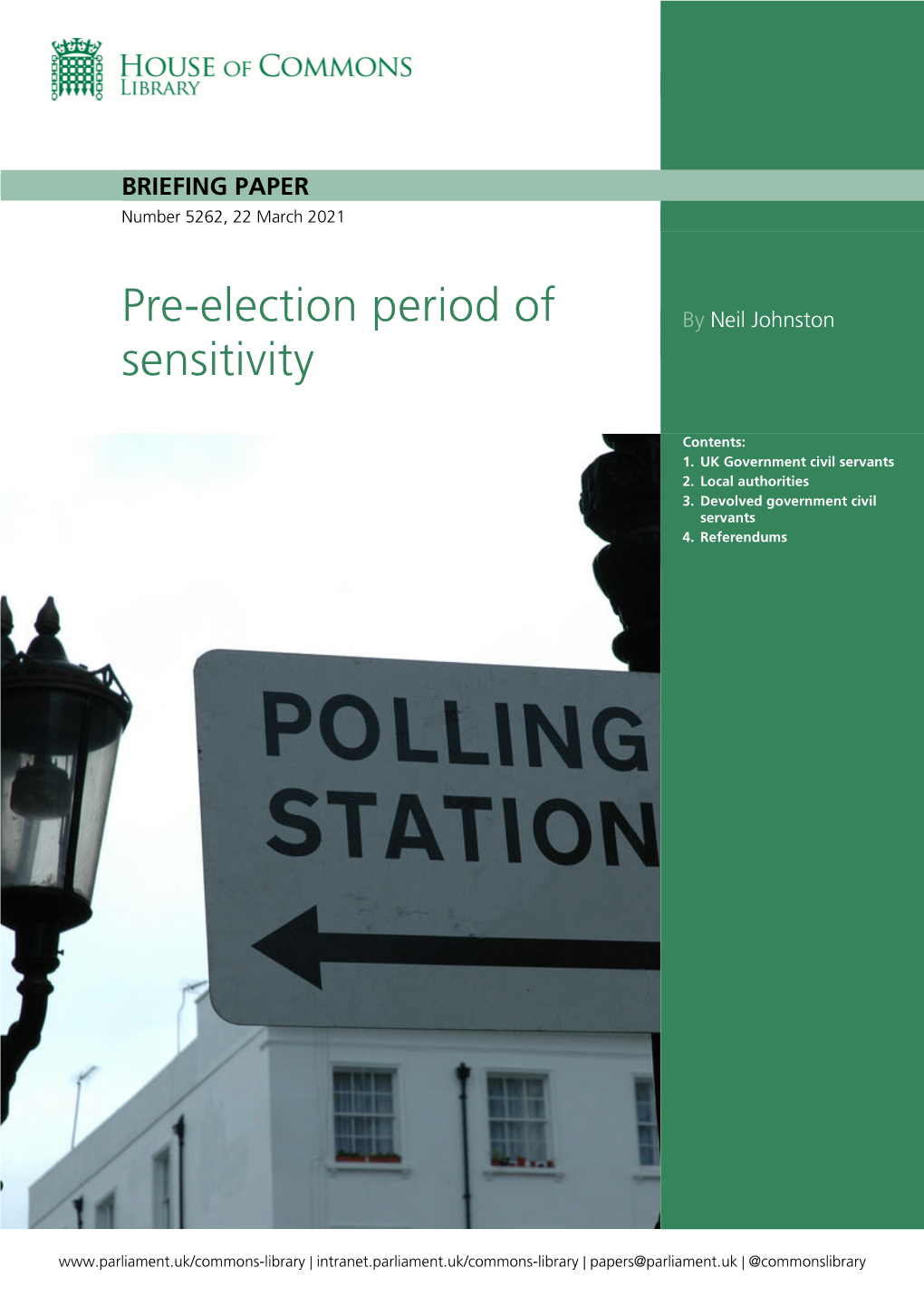 Pre-Election Period of Sensitivity