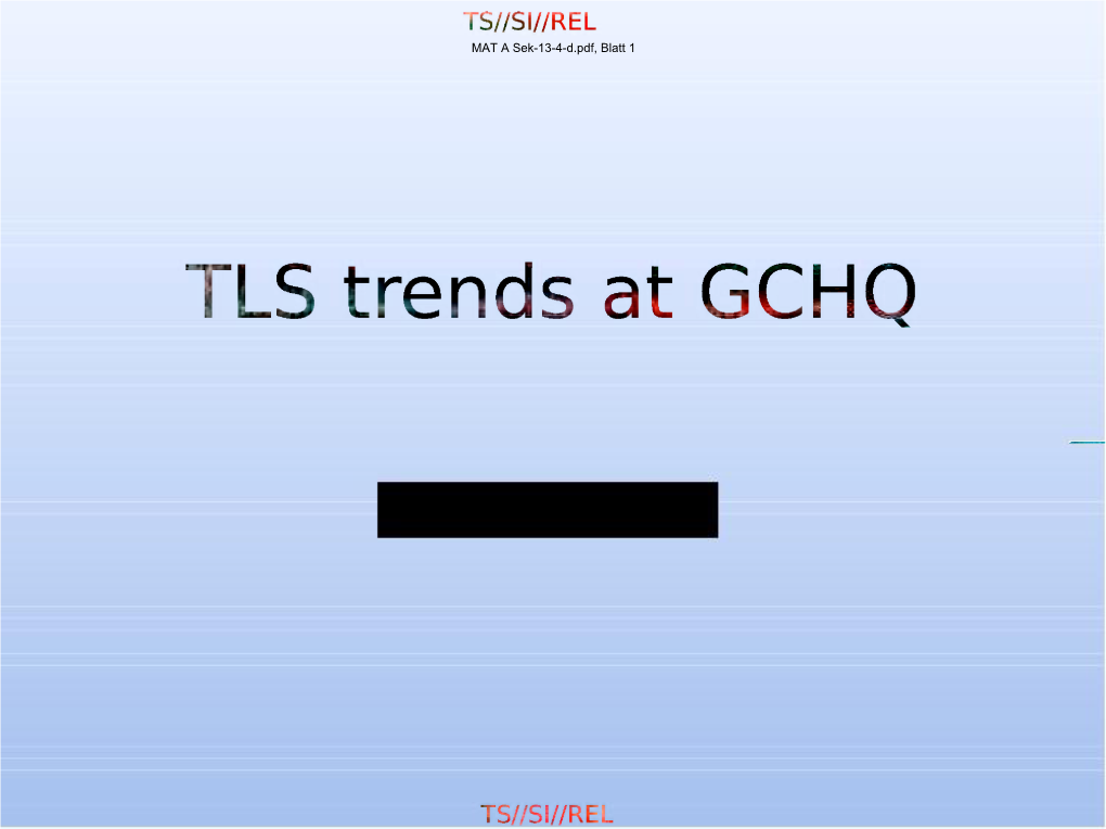 TLS Trends at GCHQ