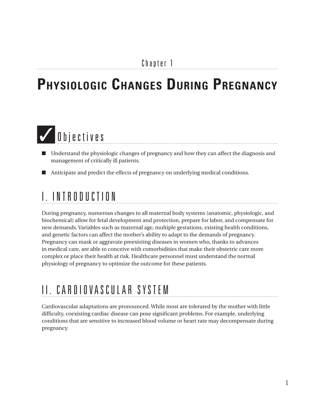 Physiologic Changes During Pregnancy