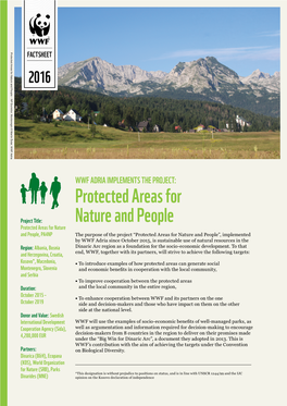 WWF Adria Implements the Project: Protected Areas for Nature And