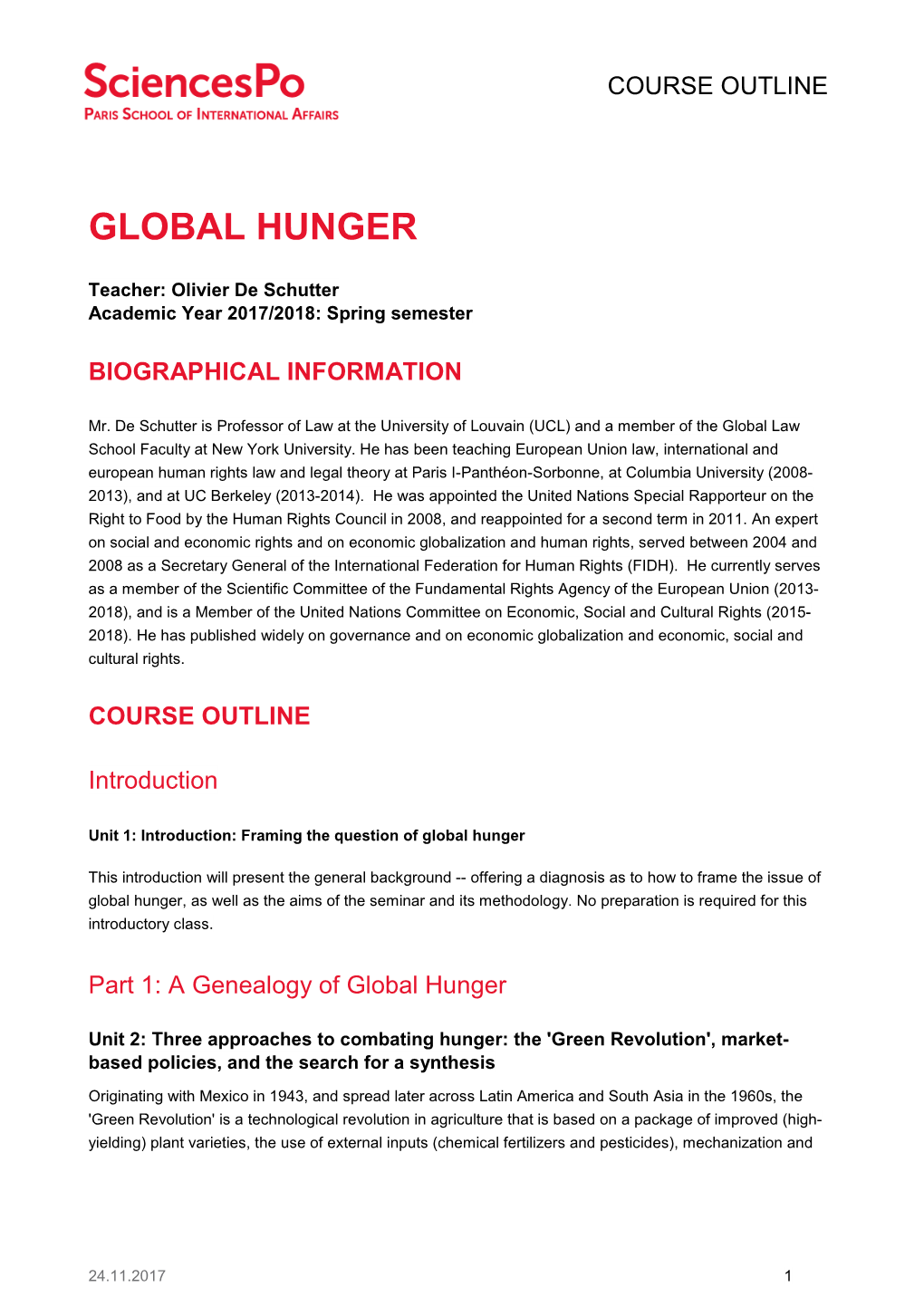 Global Hunger