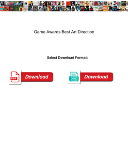 Game Awards Best Art Direction Dewalt