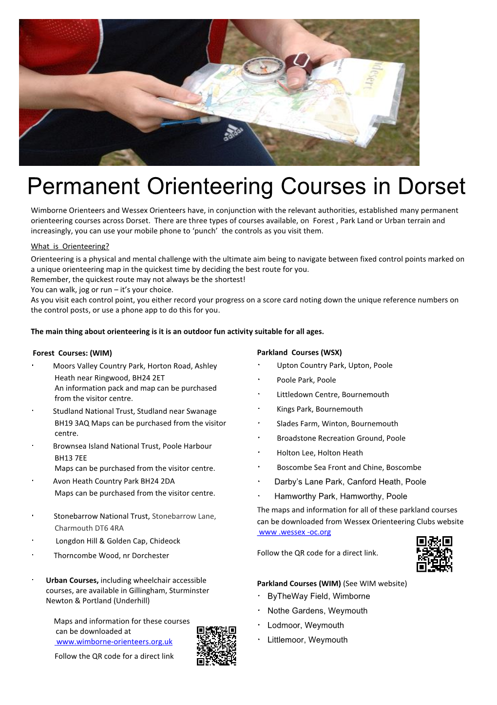 Permanent Orienteering Courses in Dorset