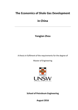 The Economics of Shale Gas Development in China