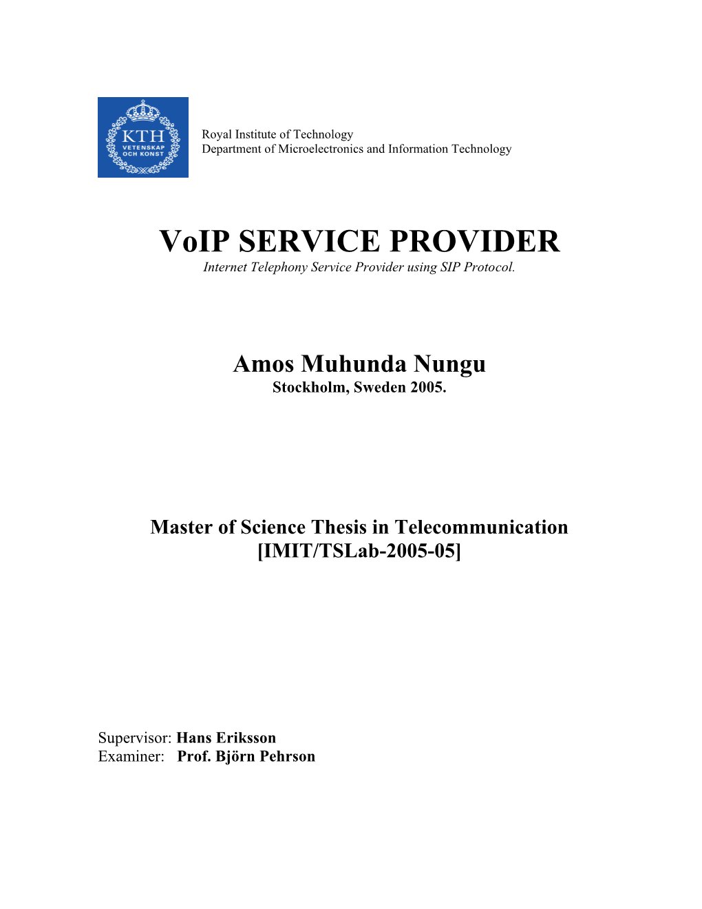 Voip SERVICE PROVIDER Internet Telephony Service Provider Using SIP Protocol