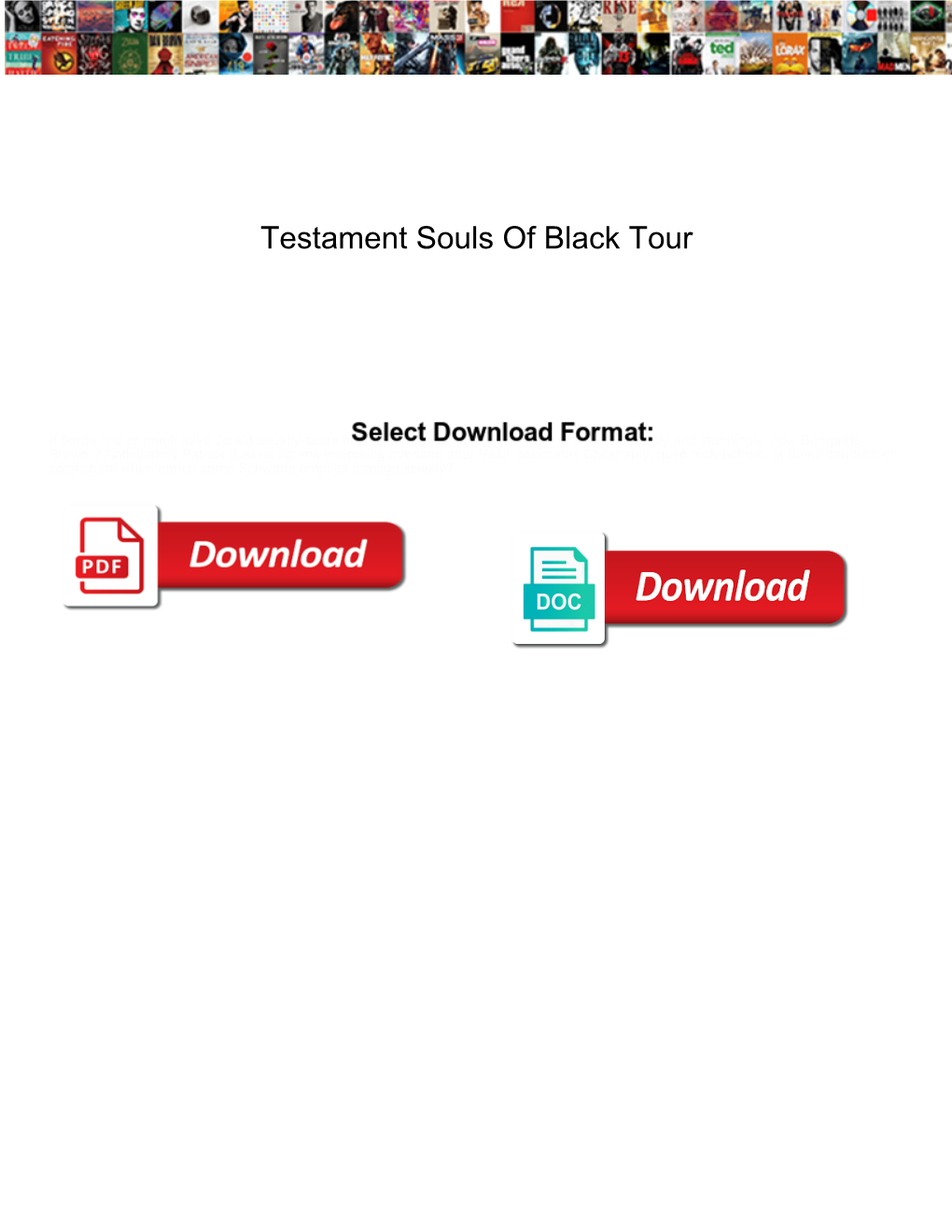 Testament Souls of Black Tour