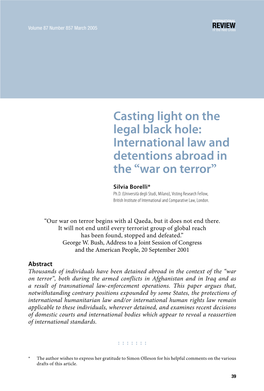 Casting Light on the Legal Black Hole: International Law and Detentions Abroad in the “War on Terror”