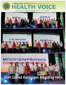 HEALTH VOICE Official Publication of the Department of Health - Cordillera Administrative Regional Office Vol