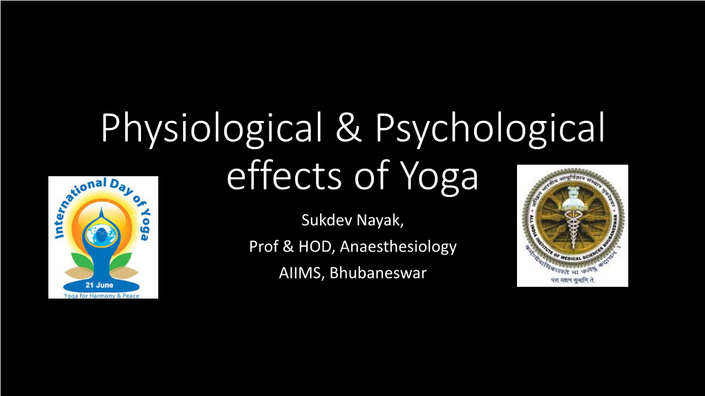 Physiological & Psychological Effects of Yoga