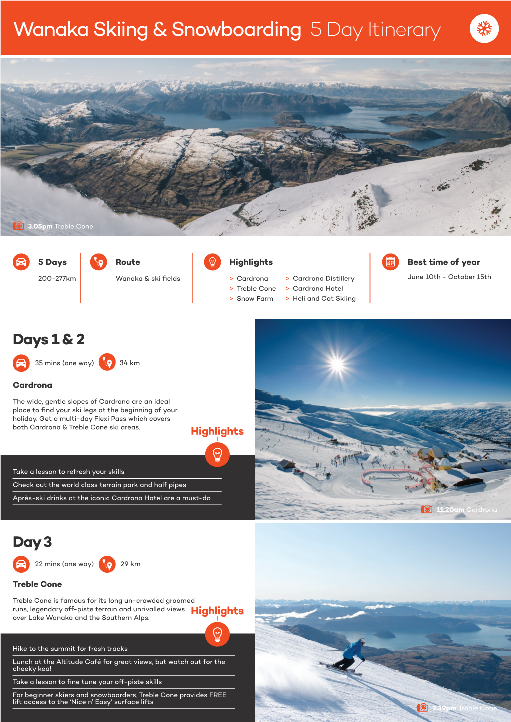 Wanaka Skiing & Snowboarding 5 Day Itinerary