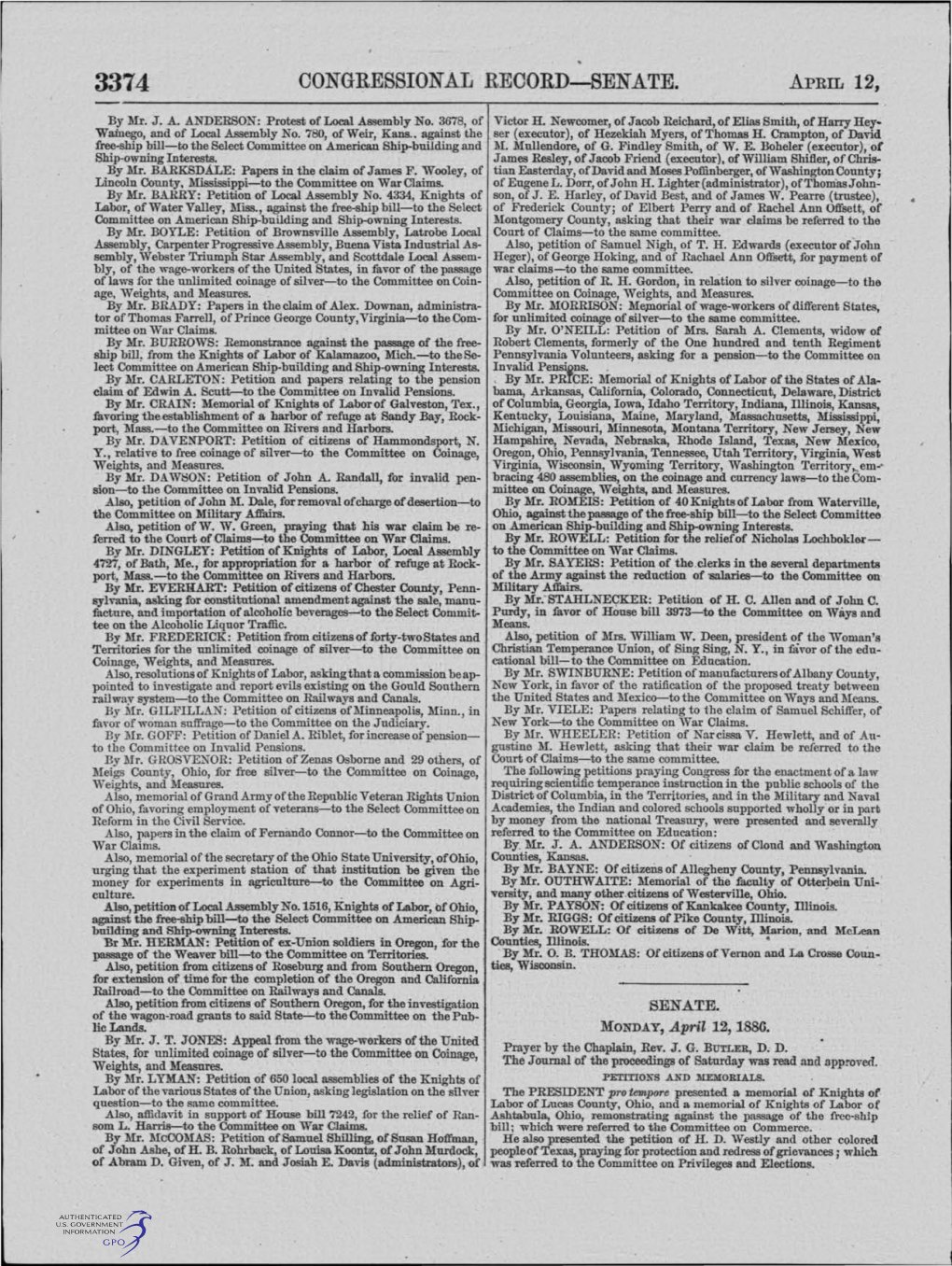 Congressional Record-Senate. April 12