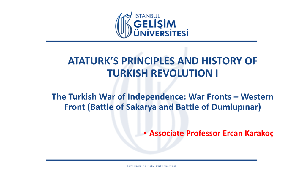 Ataturk's Principles and History of Turkish