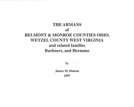 THE ARMANS of BELMONT & MONROE COUNTIES OHIO