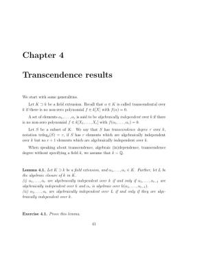 Chapter 4 Transcendence Results