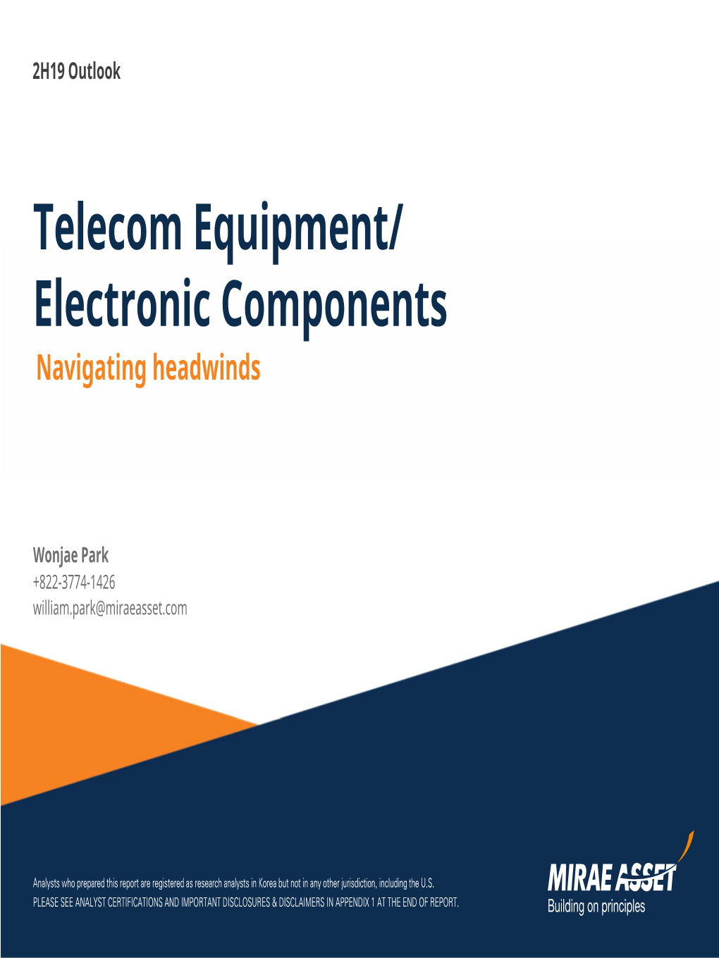 Telecom Equipment/ Electronic Components Navigating Headwinds