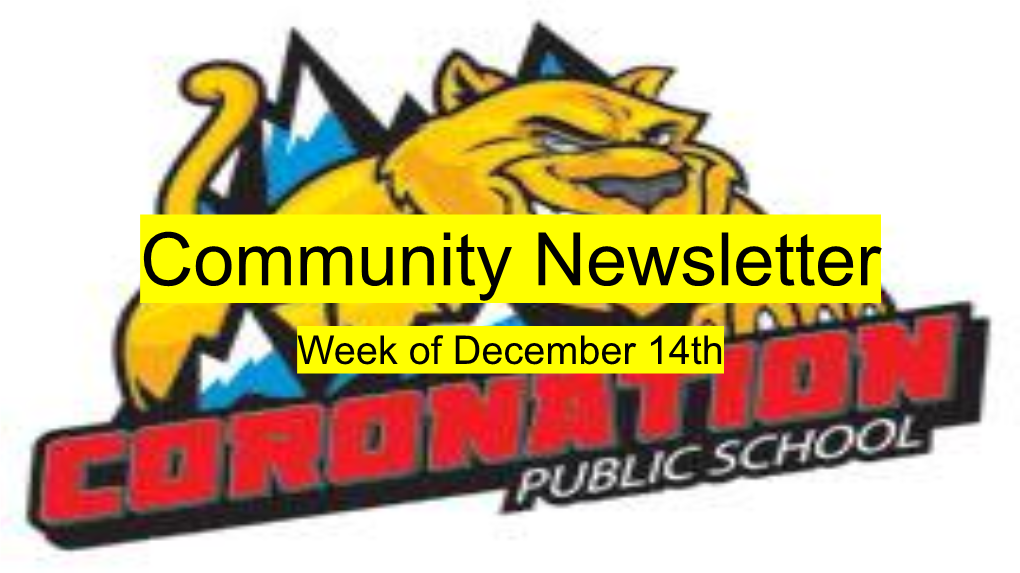 Community Newsletter Week of December 14Th Engage Inspire Empower